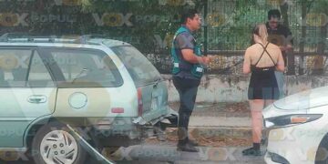 Conductora se distrae y provoca choque por alcance en Ciudad Victoria, Tamaulipas