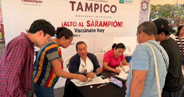 Crece la demanda de vacunas contra el sarampión en Tampico, Tamaulipas