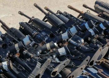 Ejército y Guardia Nacional aseguran arsenal de armas en Namiquipa, Chihuahua
