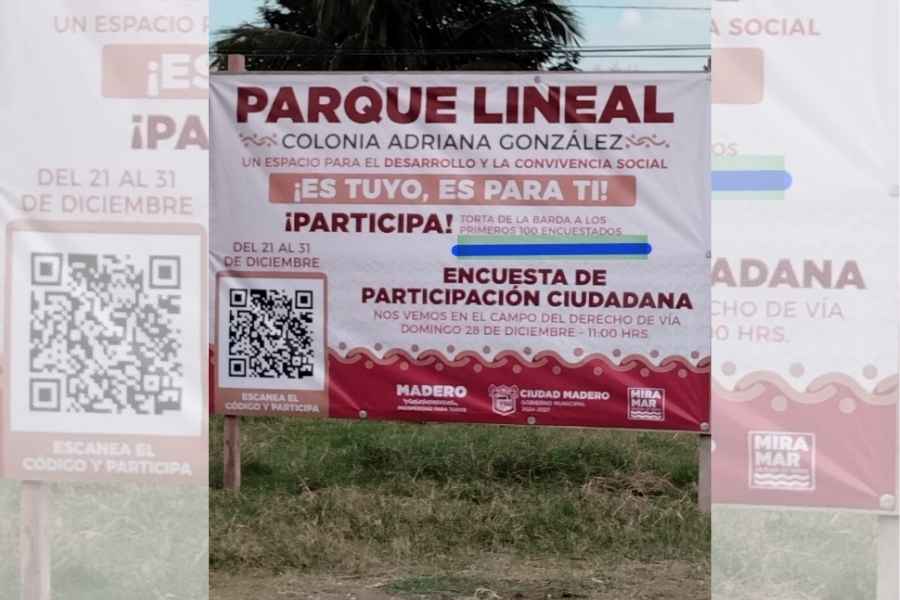 El Gobierno de Ciudad Madero, Tamaulipas, prepara el proyecto del nuevo Parque Lineal Urbano