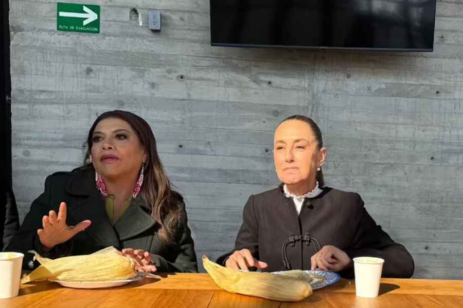 Entre tamales, atole y convivencia, Sheinbaum celebra el Día de la Candelaria