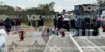 Fallece motociclista al chocar con camioneta distribuidora de agua potable que se le atravesó en la carretera Tampico-Mante