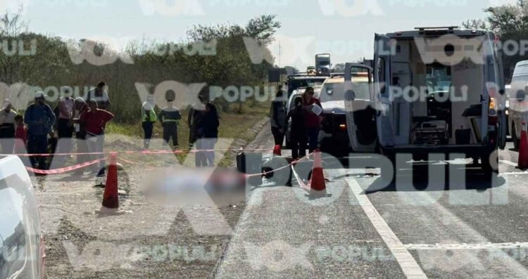 Fallece motociclista al chocar con camioneta distribuidora de agua potable que se le atravesó en la carretera Tampico-Mante