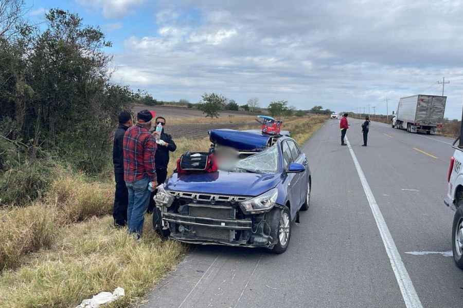 Fatal choque en la Carretera San Fernando-Reynosa deja una mujer sin vida