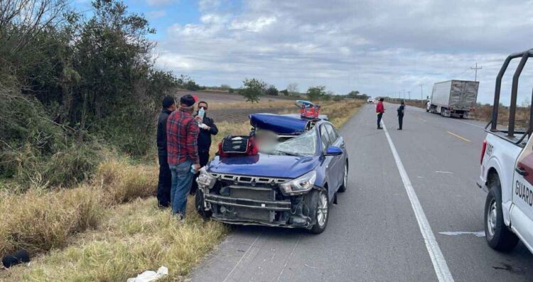 Fatal choque en la Carretera San Fernando-Reynosa deja una mujer sin vida