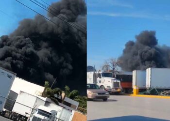 Fuerte incendio en Matamoros