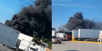 Fuerte incendio en Matamoros