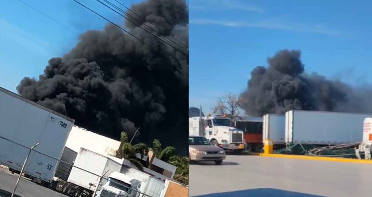 Fuerte incendio en Matamoros