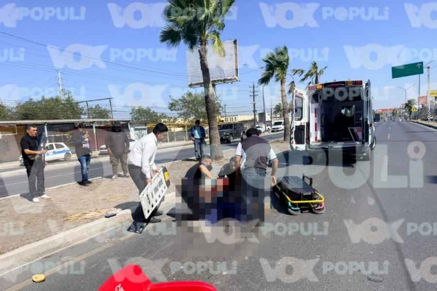 Hombre resulta gravemente lesionado al ser atropellado en Reynosa, Tamaulipas