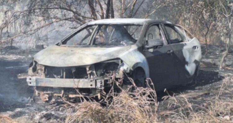 Incendio en depósito de autos en Matamoros
