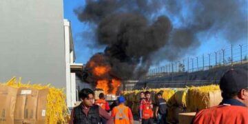 Autoridades atendieron el inicidente en el Parque Industrial del Norte