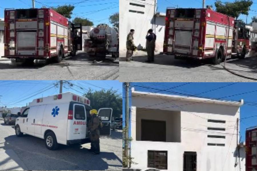 Incendio pone en riesgo a pareja de abuelitos en Matamoros, Tamaulipas