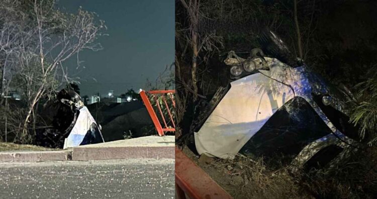 Joven conductor muere al sufrir fatal volcadura en Guadalupe, Nuevo León, tras regresar de jugar fútbol