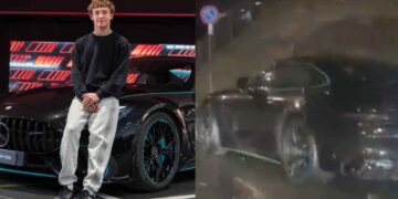 Kimi Antonelli, piloto de la escuderia Mercedes, protagoniza accidente en auto de lujo