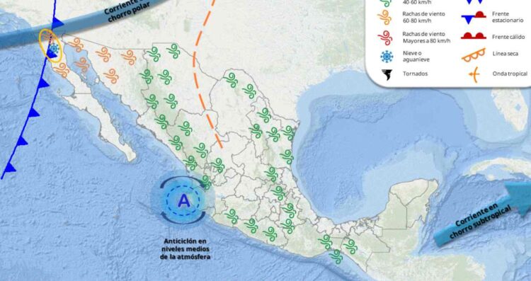 Lluvias y viento México