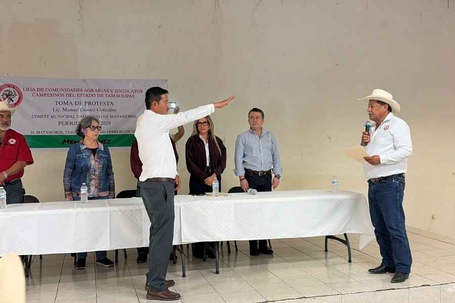 Manuel Gómez González asume como presidente del 13° Comité Campesino en Matamoros, Tamaulipas
