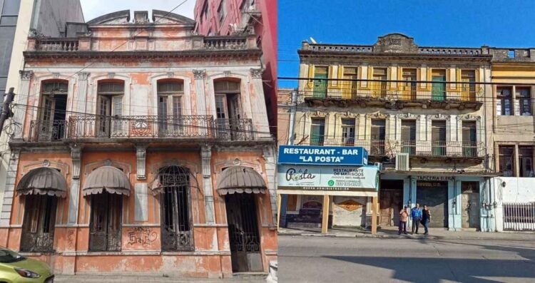 Marquesinas en mal estado ponen en semáforo amarillo a cinco edificios de Tampico, Tamaulipas