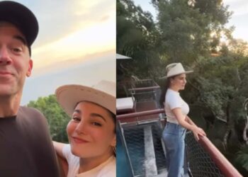 Martha Higareda y Lewis Howes celebran su aniversario con un viaje