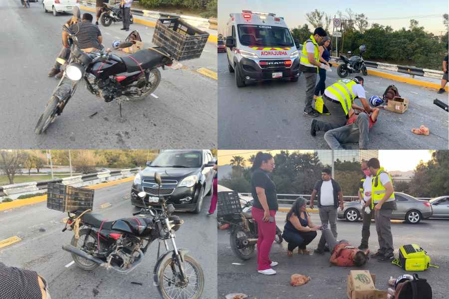Motociclista ciclovía herido Victoria (1)