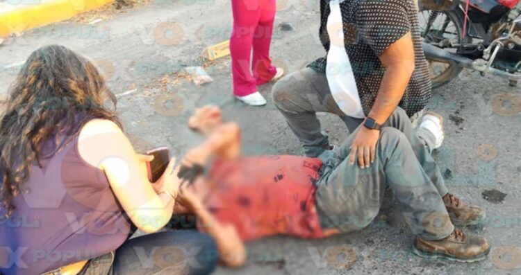 Motociclista ciclovía herido Victoria