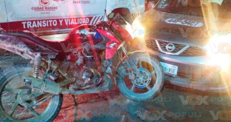 Motociclista herido en Madero