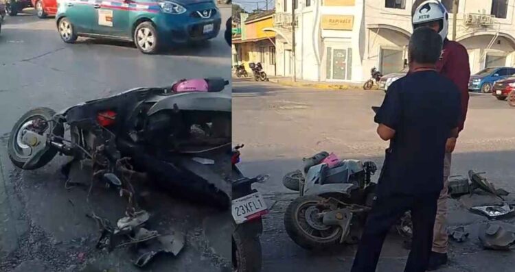 motocicleta camioneta accidente El Mante