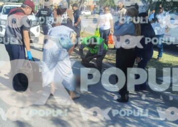 Mujer es atropellada por una camioneta en fraccionamiento Villas de Altamira, Tamaulipas
