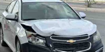 Mujer provoca fuerte choque en Matamoros, Tamaulipas