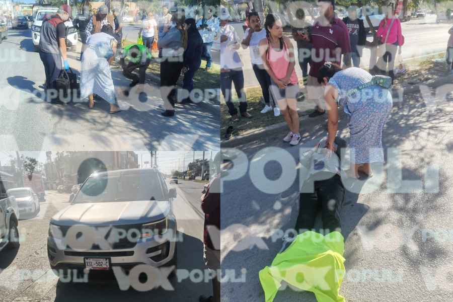 Mujer queda herida al ser atropellada por una camioneta en fraccionamiento Villas de Altamira, Tamaulipas