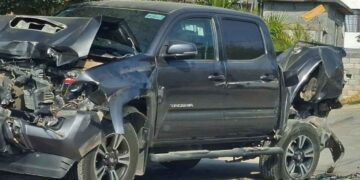 Mujer resulta lesionada tras aparatoso accidente en Montemorelos, Nuevo León