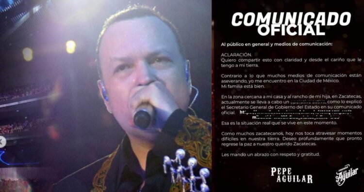 Pepe Aguilar lanza fuerte comunicado tras incidente en su rancho en Zacatecas