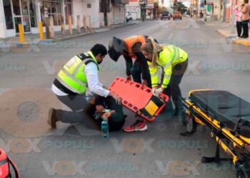 Repartidor lesionado en Victoria