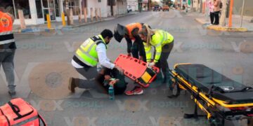 Repartidor lesionado en Victoria