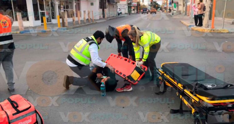 Repartidor lesionado en Victoria