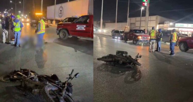 Repartidores protagonizan aparatoso choque en Ciudad Industrial en Matamoros, Tamaulipas