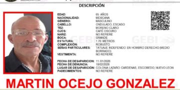 Reportan desaparición de adulto mayor en Escobedo, Nuevo León