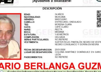 Reportan desaparición de adulto mayor en García, Nuevo León