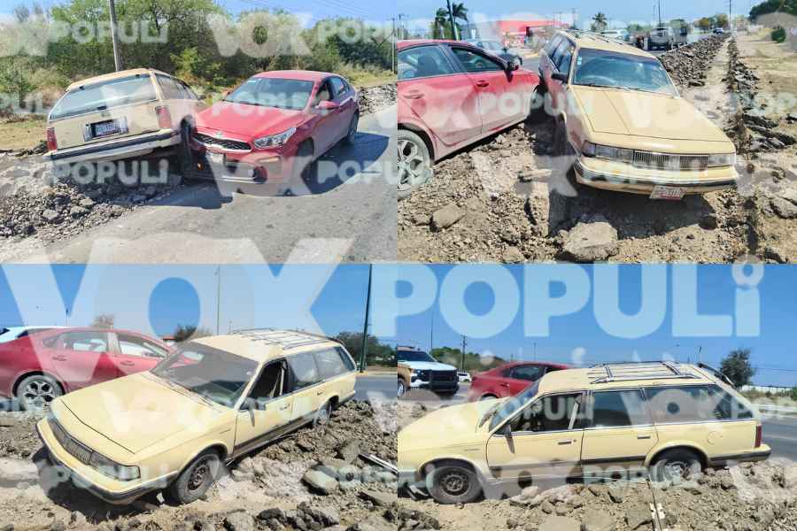 Retorna sin precaución, causa choque y lo arrastran en Ciudad Victoria, Tamaulipas
