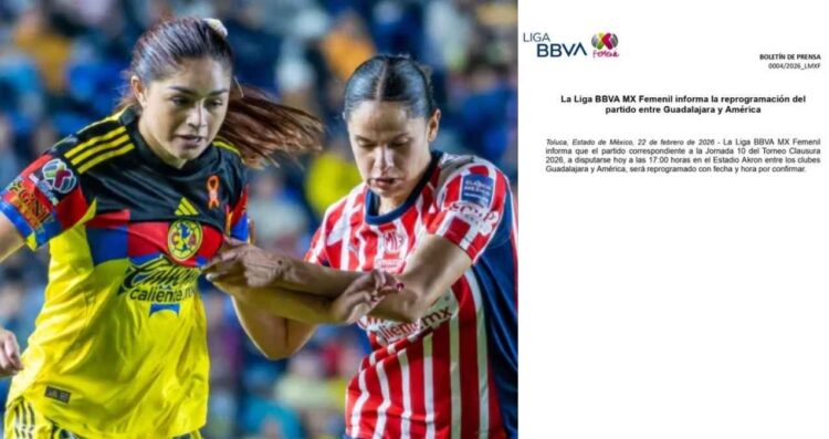 Se pospone el Clásico Nacional Femenil entre Chivas y América por violencia en México