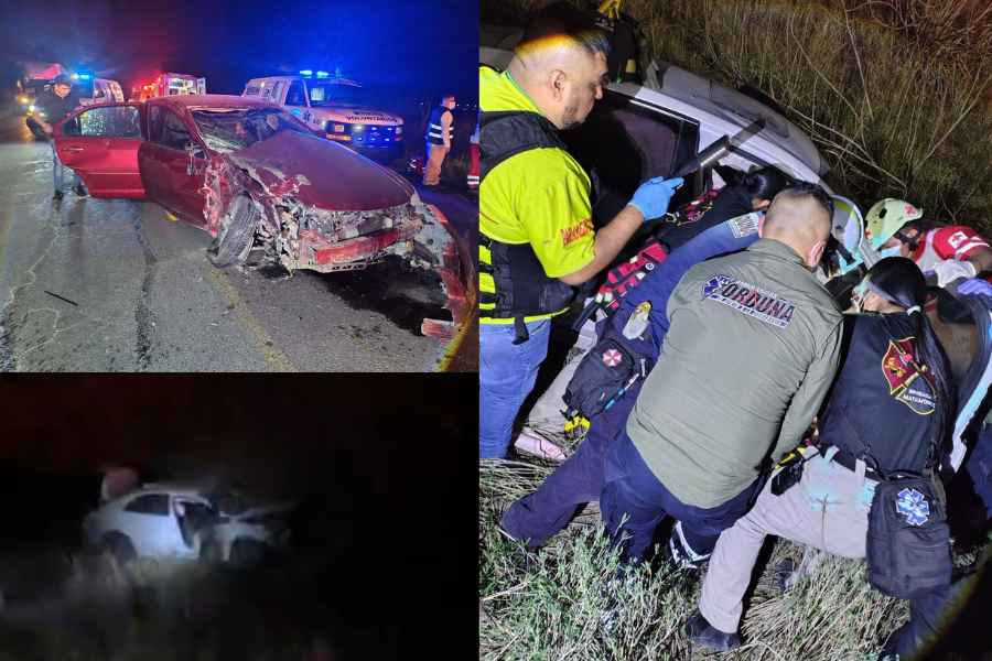 Se registra fuerte encontronazo en la carretera Matamoros-Reynosa; reportan varios heridos