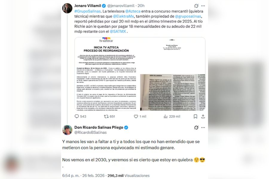 TV Azteca concurso mercantil