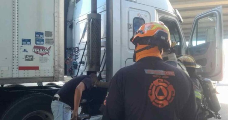 Transporte incendió Apodaca