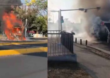 VIDEOS: Activan código rojo en Jalisco tras quema de vehículos y bloqueos