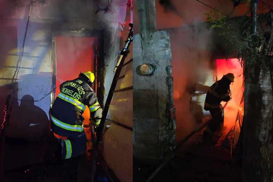 Vivienda queda destruida tras incendio en Montemorelos, Nuevo León