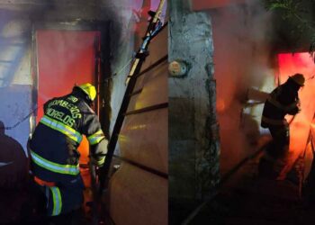Vivienda queda destruida tras incendio en Montemorelos, Nuevo León