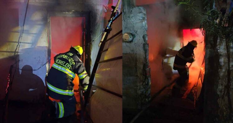 Vivienda queda destruida tras incendio en Montemorelos, Nuevo León