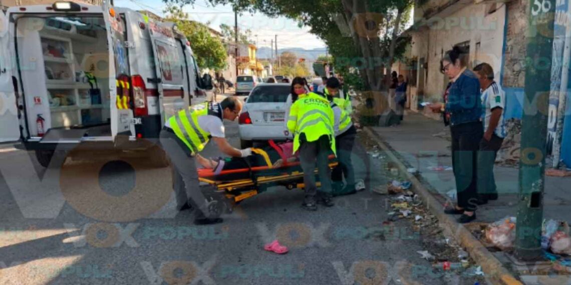 Conductora atropella a adulta mayor y la deja grave en Cd. Victoria