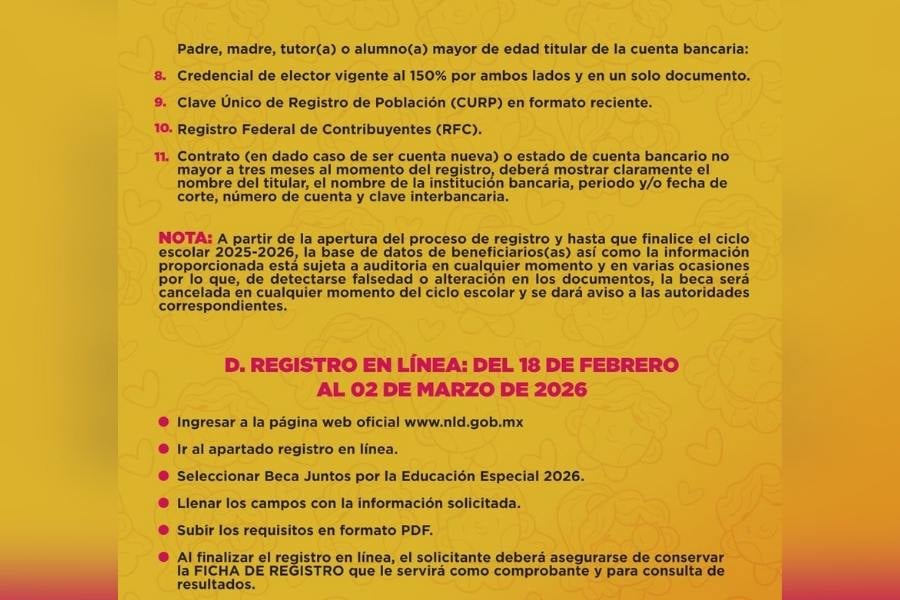 beca educación especial nuevo laredo