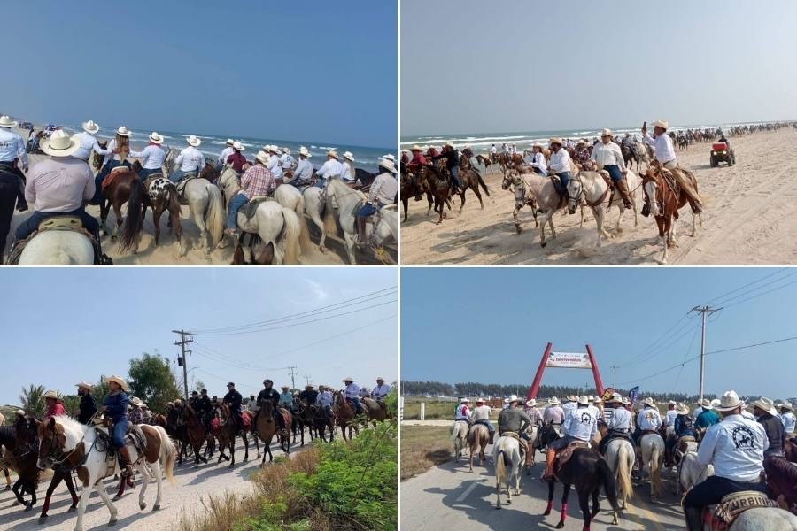 cabalgata de la amistad en playa la pesca