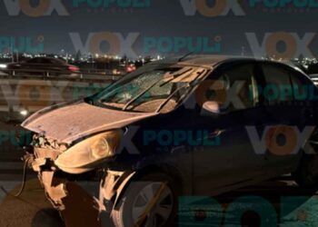 choque con volcadura en Reynosa